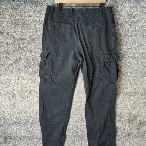 James Perse Cargo Pants Mens 34 Dark Gray 100% Cotton Utility Pockets MOSD1383 - Picture 5 of 8